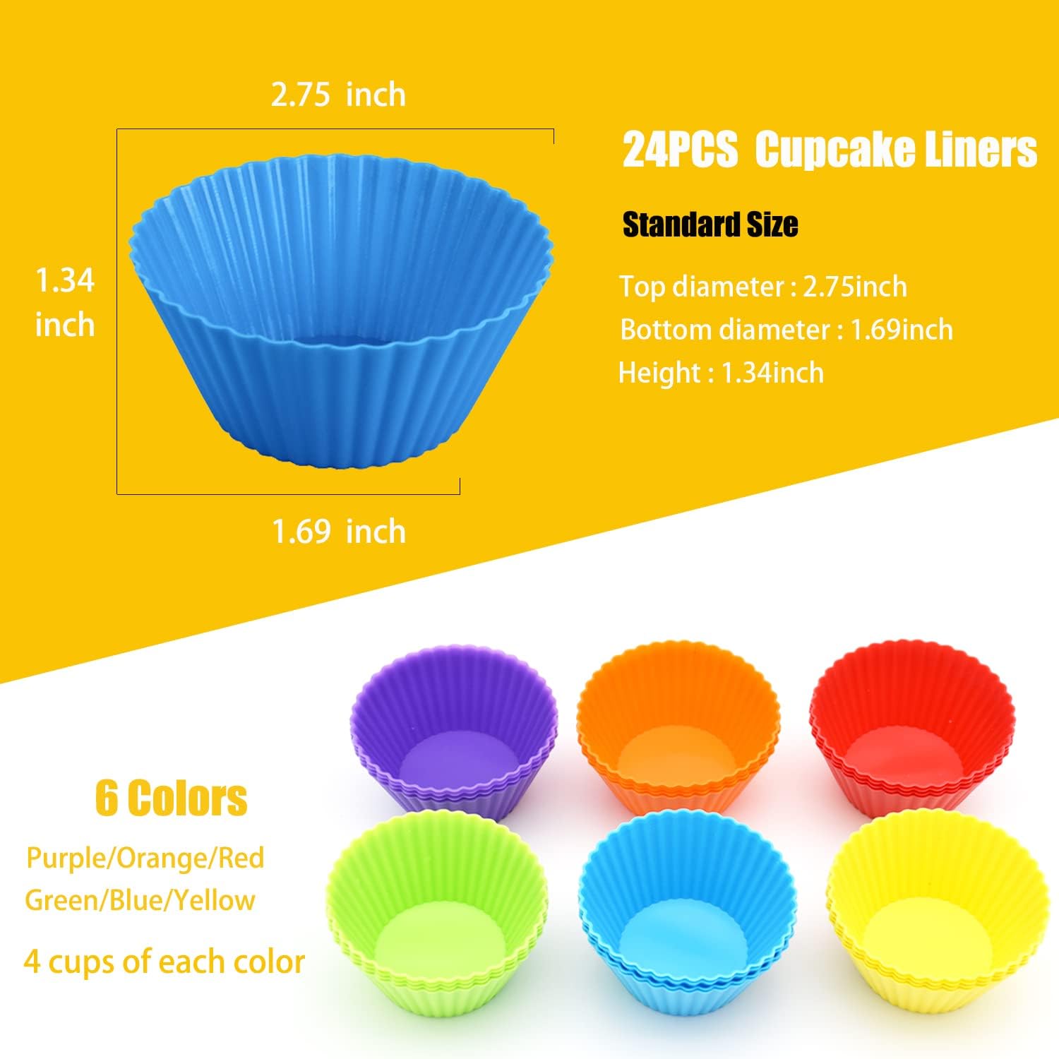 Cupcake Liners Standard Baking Cups Muffin Paper Cases