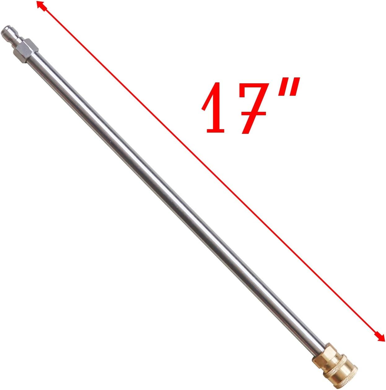 Pressure Washer Extension Wand, 17 Inch Stainless Steel with 1/4" Quick Connect Power Washer Lance, 2 Pack