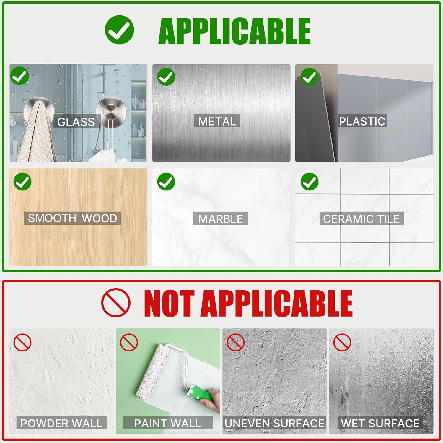 Silver Sucti Cup Hooks for Shower Waterproof - No Drill Stainless Steel Towel Hooks for Bathroom Wall, Kitchen, Glass, Mirror, Tile - Ideal for Hanging Towels, Robes, and Loofahs 4 pcs