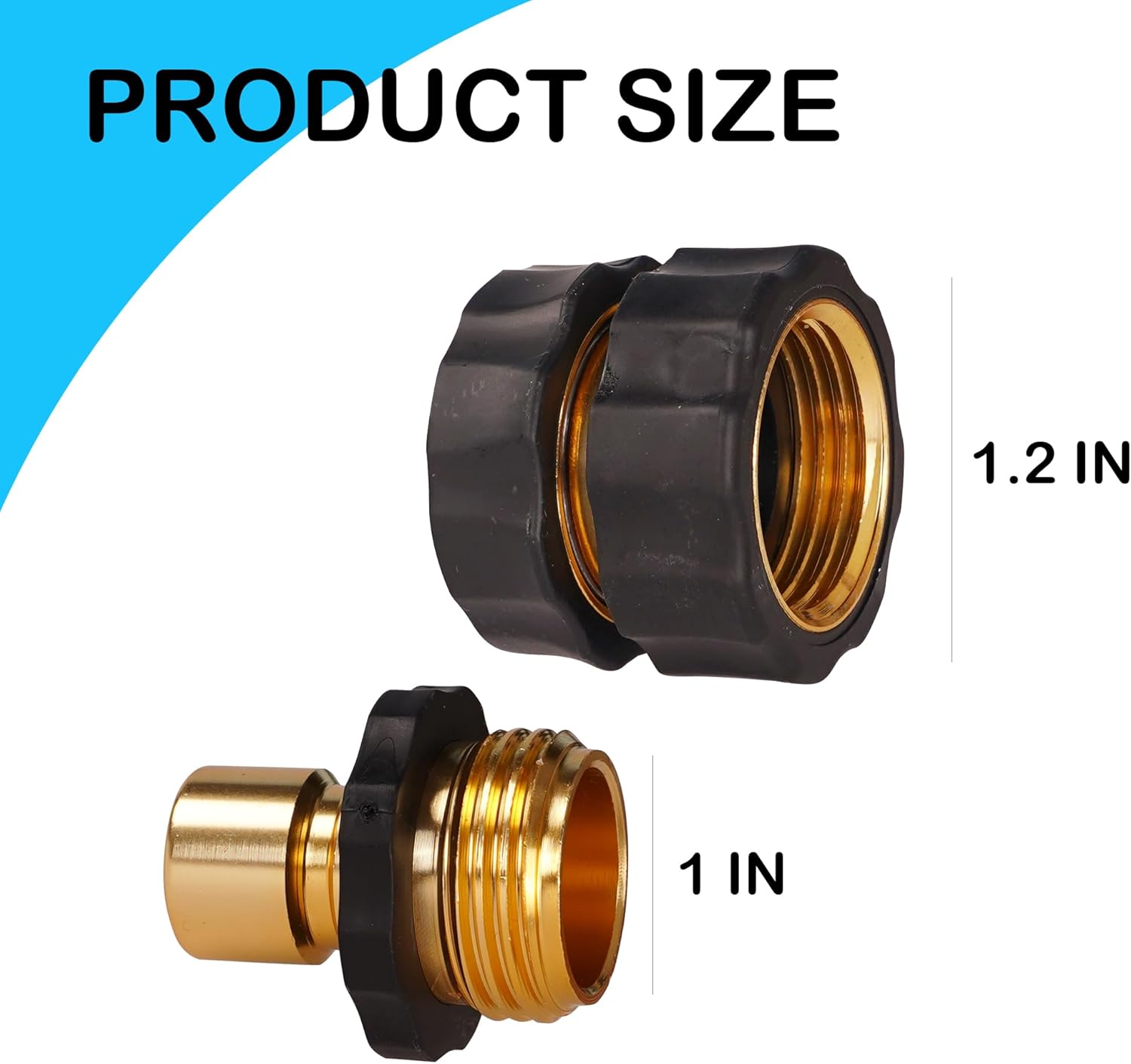 Garden Hose Quick Connector, 3/4 Inch Male and Female Garden Hose Fitting Quick Connector, 3 Female + 6 Male