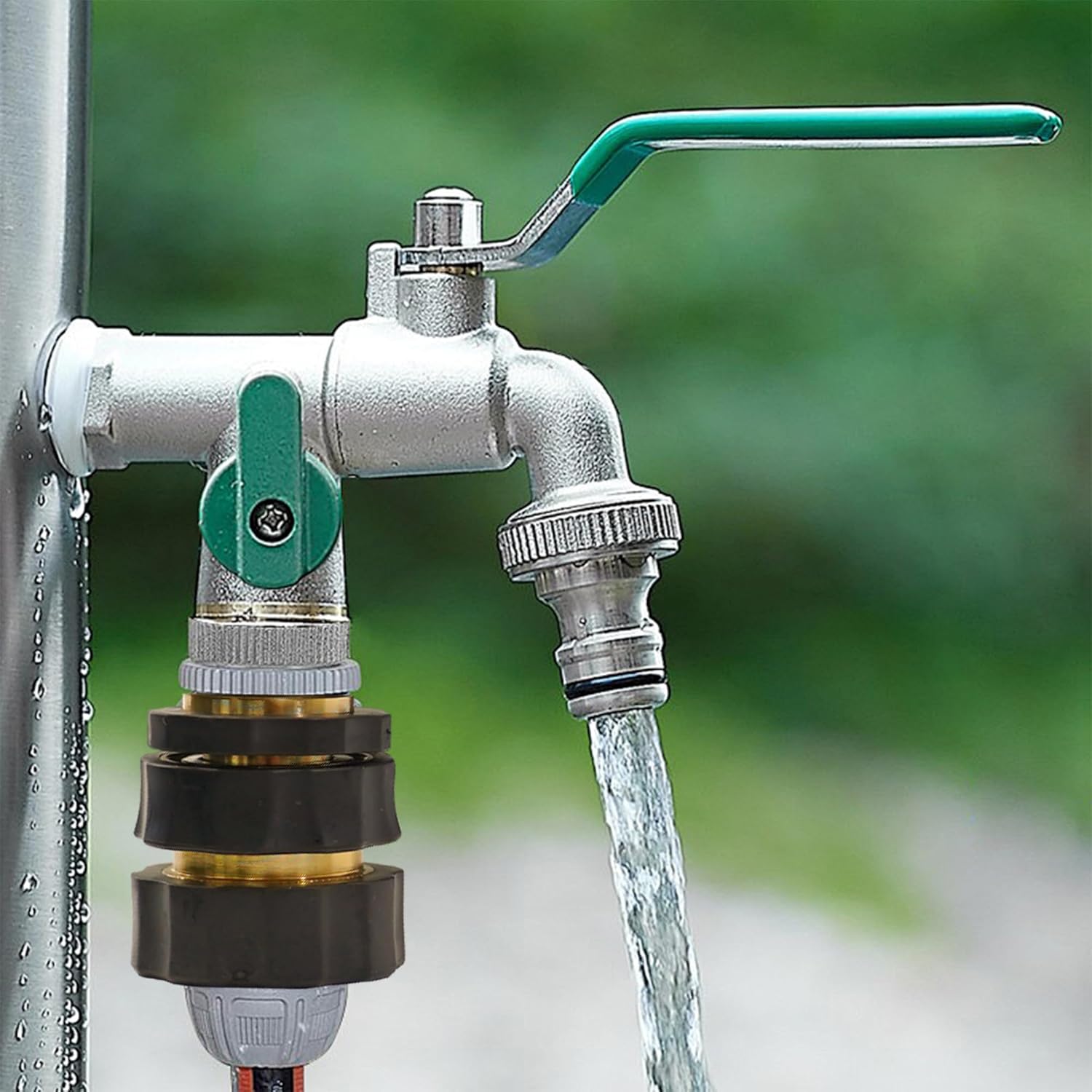 Garden Hose Quick Connector, 3/4 Inch Male and Female Garden Hose Fitting Quick Connector, 3 Female + 6 Male