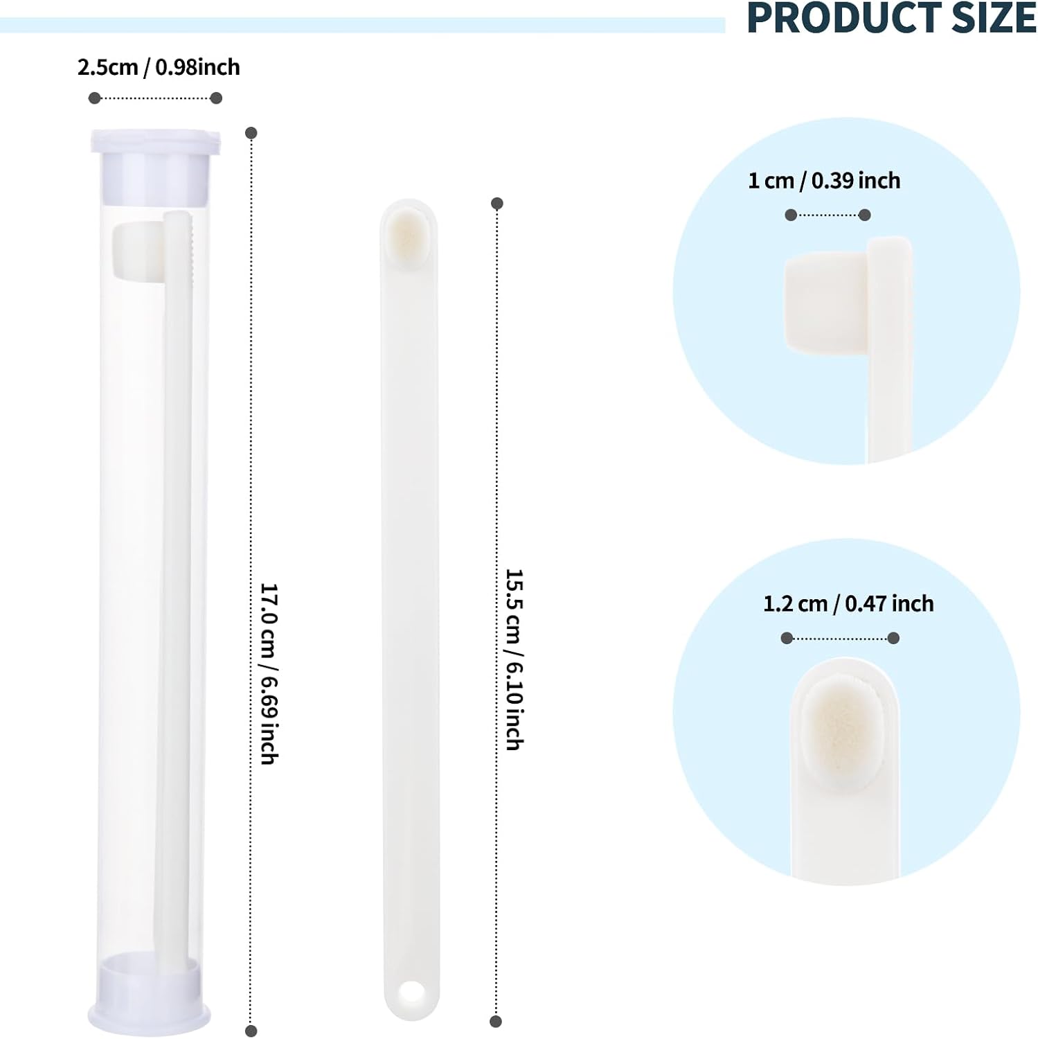 Petluno Small Dog & Cat Toothbrush 5 Set, Micro Nano Bristles to Clean pet Teeth Toothbrushes, Puppy Dogs Pet Tooth Cleaning Kit with Storage Box White