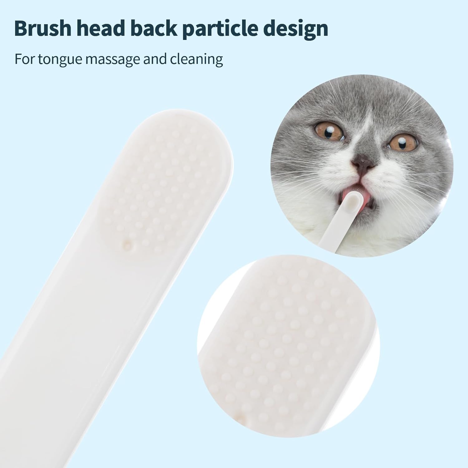 Petluno Small Dog & Cat Toothbrush 5 Set, Micro Nano Bristles to Clean pet Teeth Toothbrushes, Puppy Dogs Pet Tooth Cleaning Kit with Storage Box White