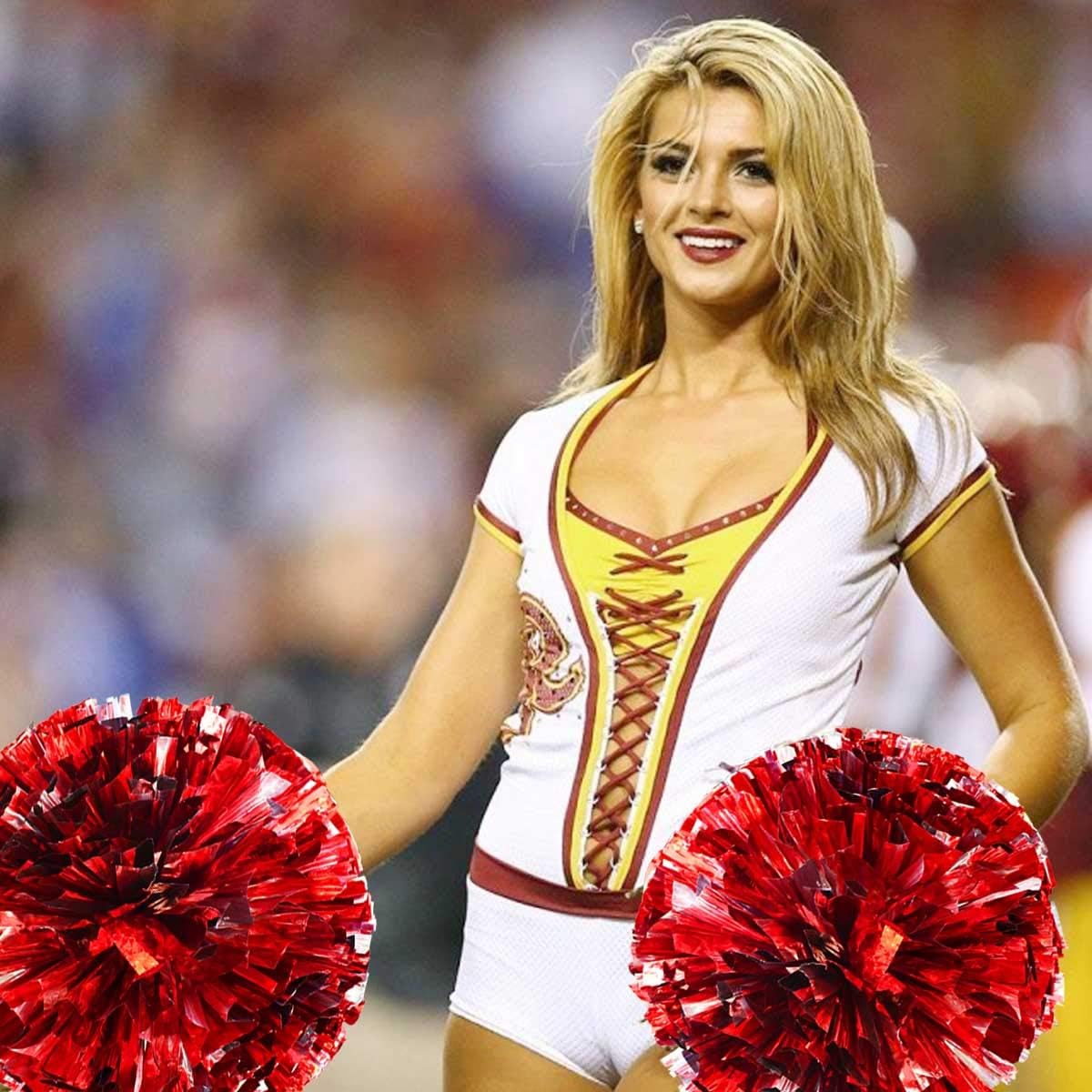 Petluno 4 Pack 2 Pair Metallic Foil Cheerleader Pom Poms & Plastic Ring Cheer with Baton Handle Cheerleading Pompoms for Sports Party Dance Team Accessories Cheering Squad Spirit Red Silver