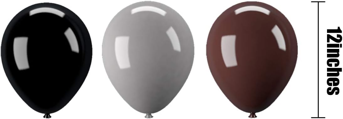 60 Pack The Office Balloons Birthday Decoration Brown & Black Silver Party Merchandise by Dwight K. Schrute Theme birthday Decorations 12 Inch