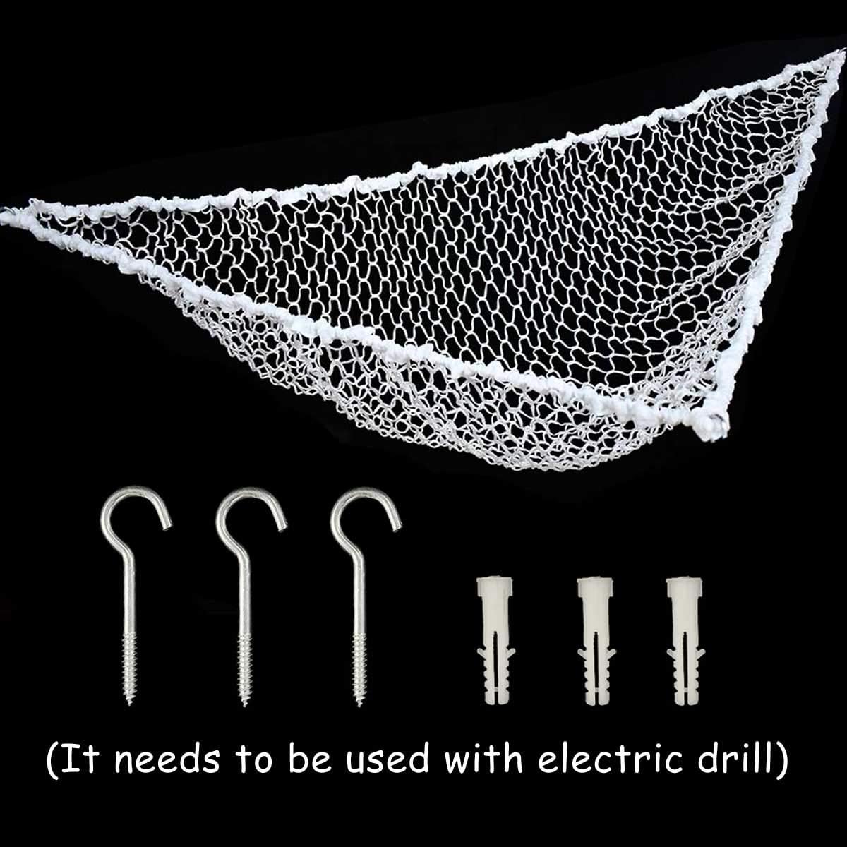 Hammock Mesh Toy Net Stuffed Animal Toys for Kids Jumbo Large Storage Pet Corner Animals Wall Hanging Organizer Christmas Gift White