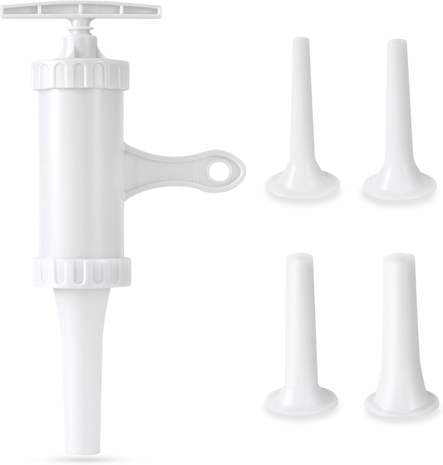 Manual Sausage Stuffer with 4 Stuffing Tubes, BPA-Free Plastic Meat Filler, 12/15/20/24mm Tubes for Natural, Collagen Casings, DIY Hot Dogs, Bratwursts