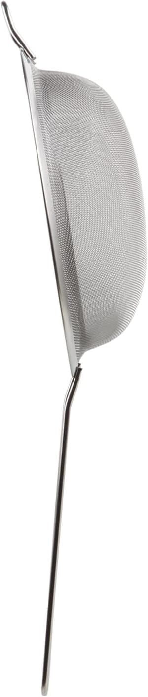 Premium 304 Stainless Steel Fine Mesh Strainer – Multi-Use Colander, Sieve, and Filter for Rice, Juice, Quinoa, Flour, Baking, Cooking, Meal Prep Durable, Easy-to-Clean Kitchen Tool 7.1 in + 3.9
