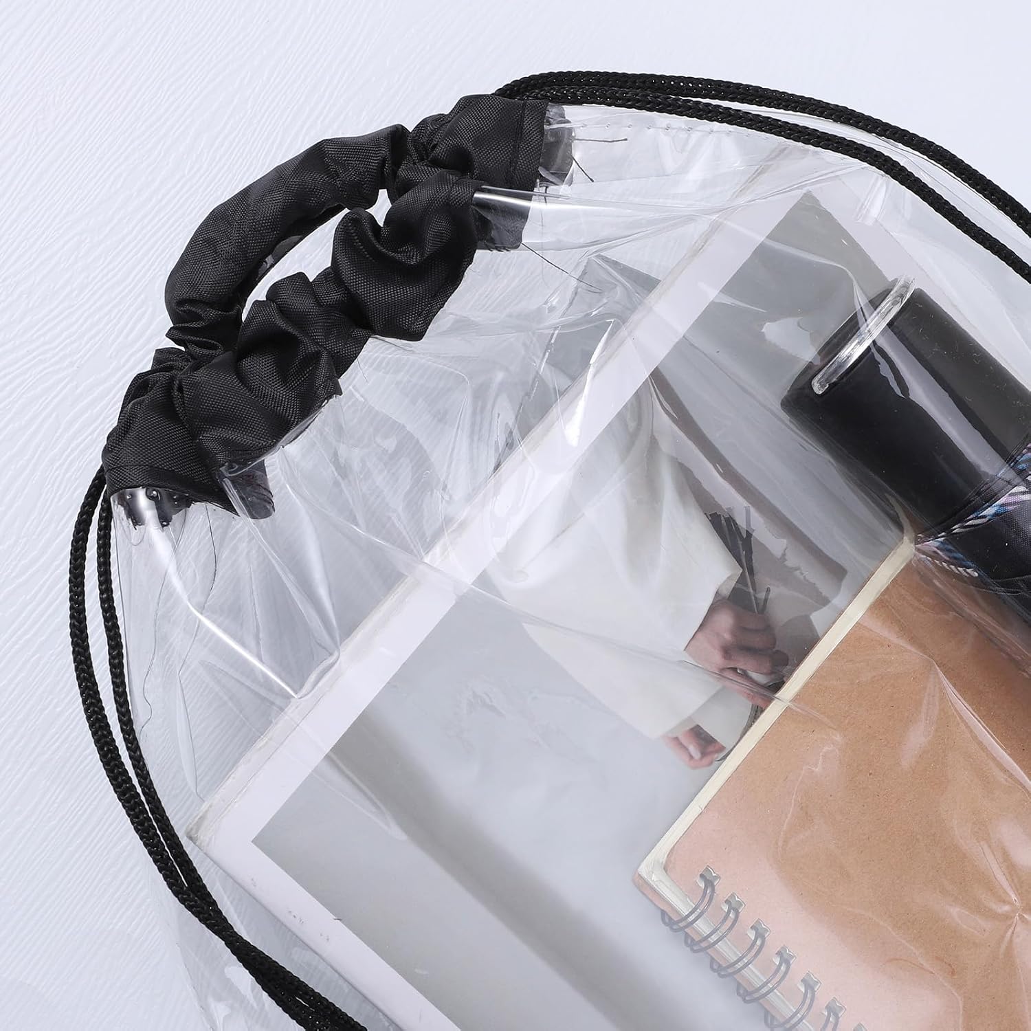 2 Pcs Clear Backpack for Stadium Events, Waterproof PVC Drawstring See Through Bag for Men and Women, Ideal for Gym Stadium Events Concert Colleges Work Festivals Travel Shopping 17x13 Inch