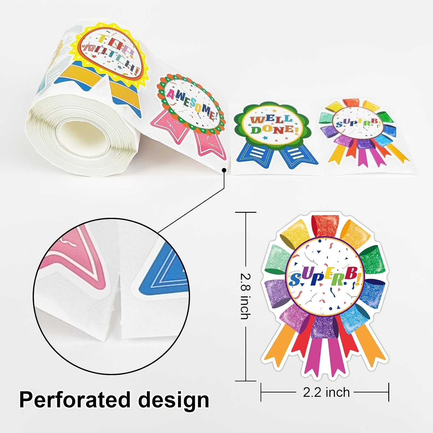 STARLIBOO Reward Stickers, Compliment Stickers, 300pcs Reward Labels, 2.2 * 2.8 Inches Teacher Classroom Reward Gifts Encourage Kids to Do Chores Go to The Toilet Badge Designs