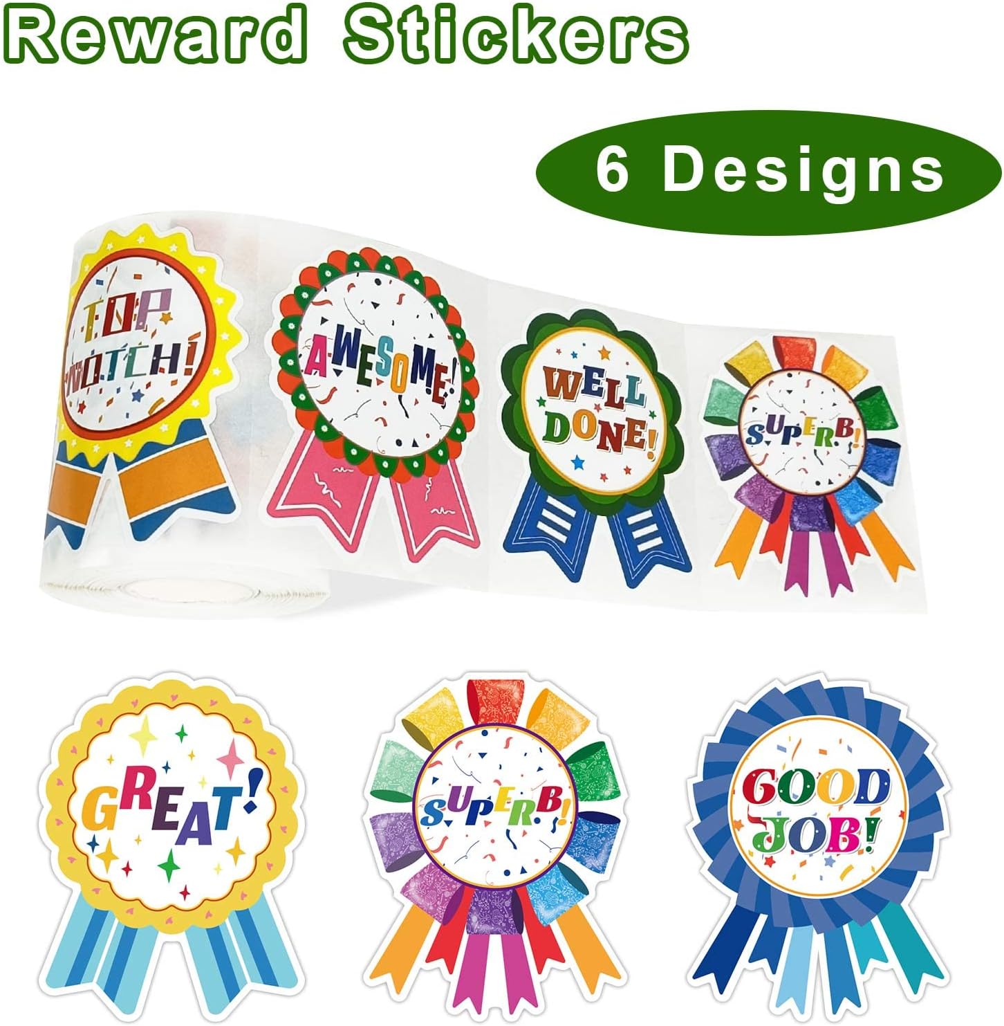 STARLIBOO Reward Stickers, Compliment Stickers, 300pcs Reward Labels, 2.2 * 2.8 Inches Teacher Classroom Reward Gifts Encourage Kids to Do Chores Go to The Toilet Badge Designs