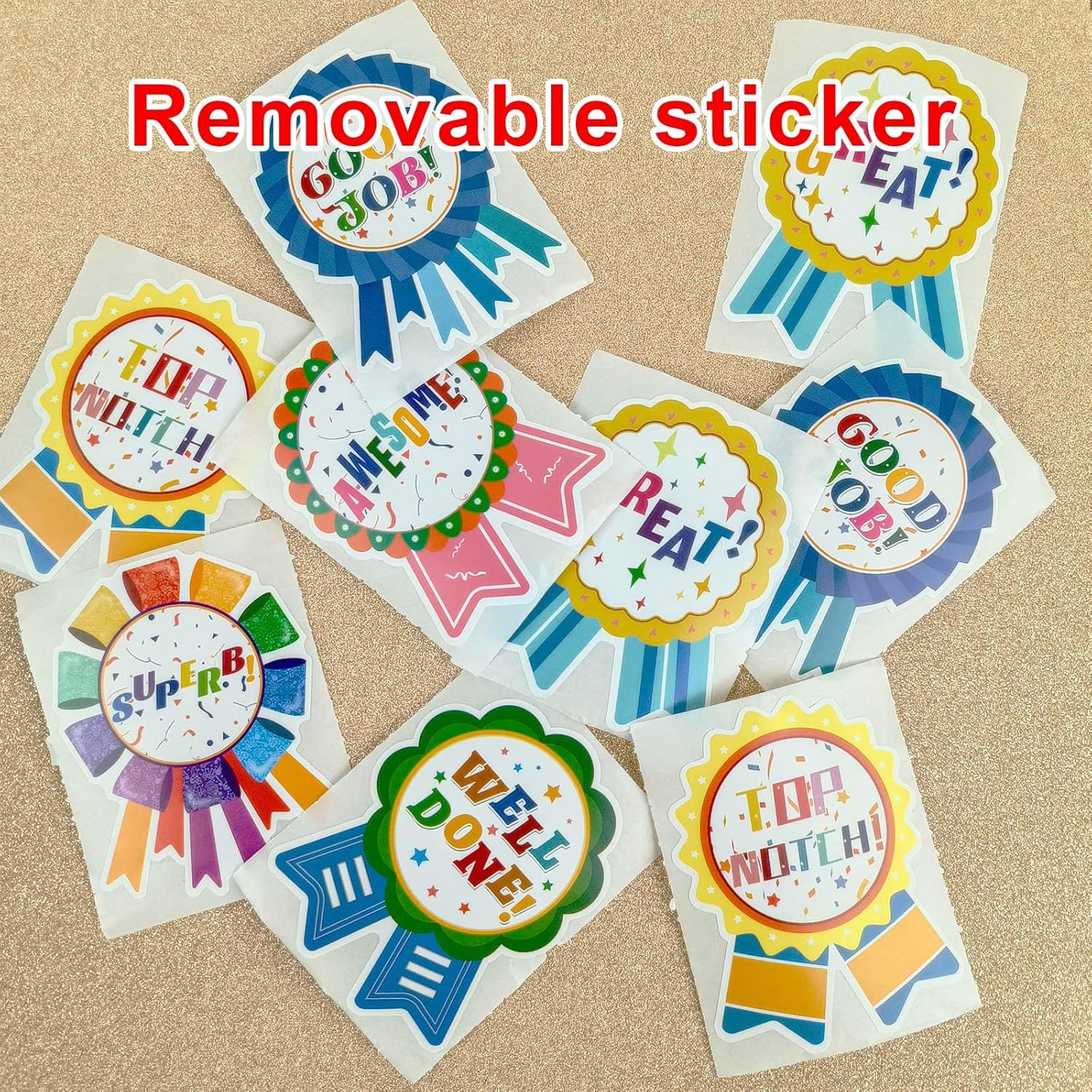 STARLIBOO Reward Stickers, Compliment Stickers, 300pcs Reward Labels, 2.2 * 2.8 Inches Teacher Classroom Reward Gifts Encourage Kids to Do Chores Go to The Toilet Badge Designs