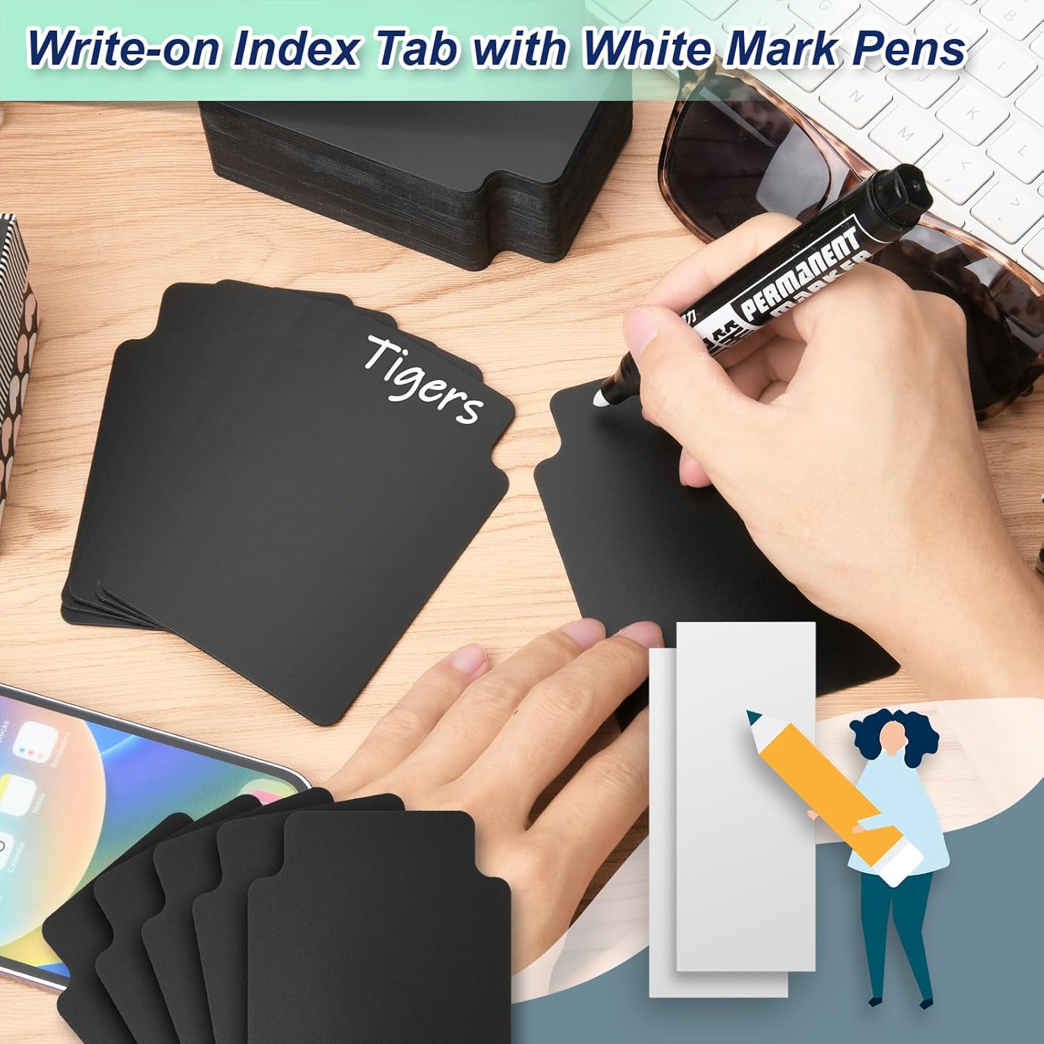 Tall Trading Card Dividers, 0.8MM Thick Card Page Dividers Frosted Card Separator with Tabs Top Loaders Plastic Divider Cards for BCW, Games Sports, Playing Card, 4.2 * 3" 50