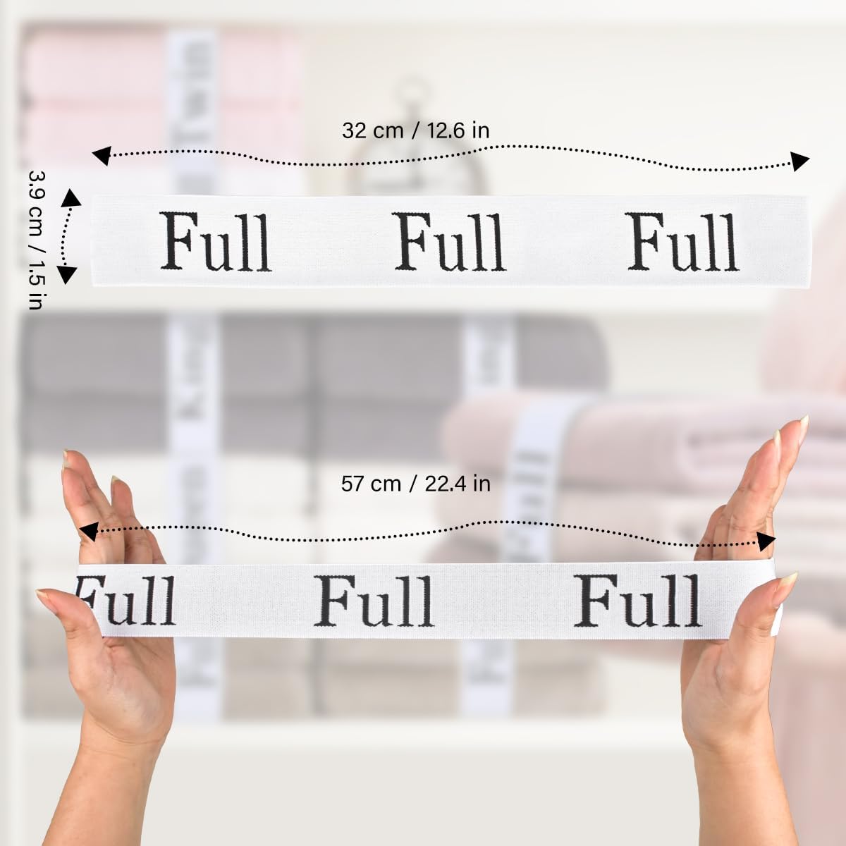 CONLI 8 Pack Bed Sheet Organizer Straps Sheet Organizer Bands for Closet,Storage Label Bands,Flexible Elastic Band for Sheet Maximize Your Storage Space Full