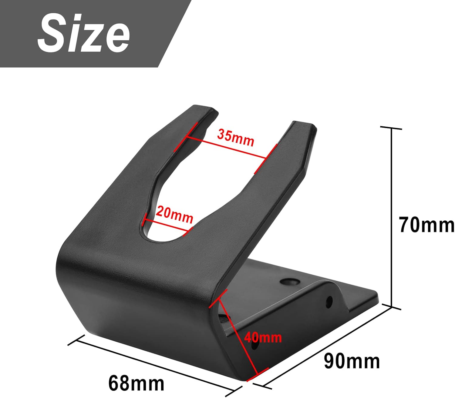 Universal Barcode Scanner Holder, Barcode Scanning Holder, Barcode Reader Holder Rack Bracket, Support Wall Mount/Suspension, Fit for Most Scanner Barcode Scanners Style A: 90 x 68 x 75 mm