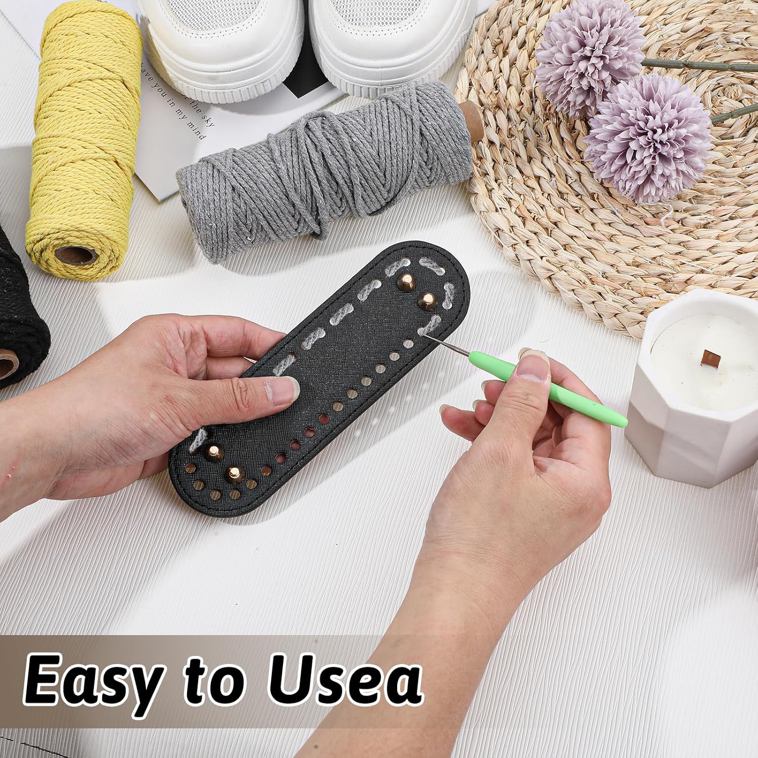 4 Pcs Black Purse Bottom for Crochet Bag Base Pu Leather Bag Bottom Base Leather Long Oval Purse Bottoms Making Supplies with Holes for DIY Crochet Bags Shoulder Bags Craft Making Black