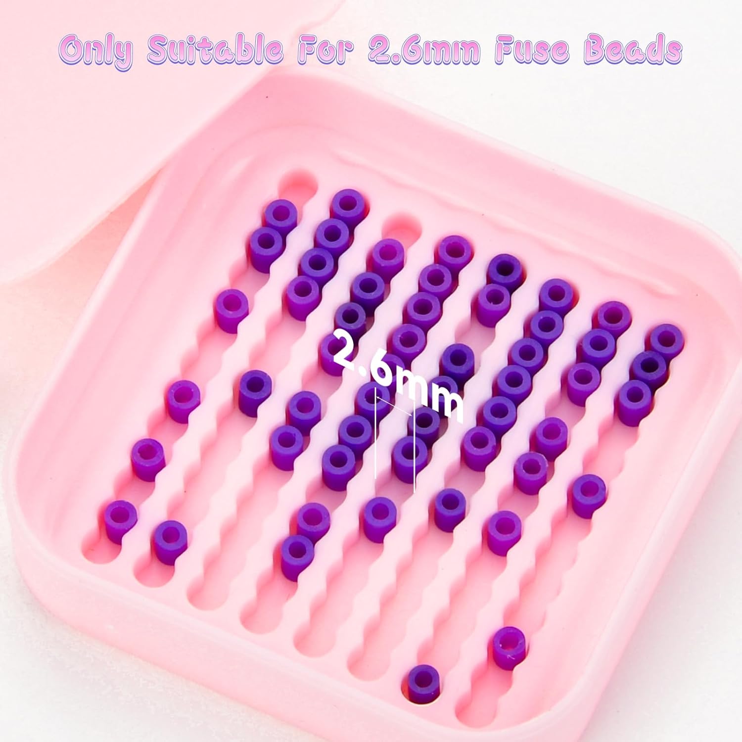 Homakover 2.6mm Fuse Bead Picking Tray Kit – Beads Craft Tool Set with Pickup Tray, Storage Box, Stainless Steel Tweezer Random Color , Aligner Trays & Needle Tweezer for Arts & Crafts Projects