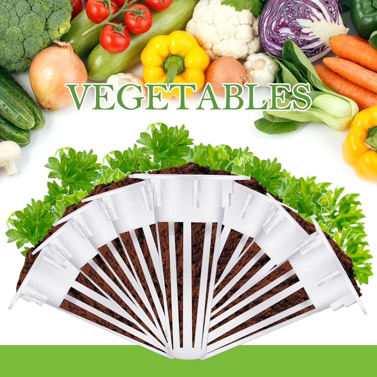 Cunhill 100 Pcs Hydroponic Growing Kit Include 50 Pcs Plant Replacement Basket Containers and 50 Pcs Seed Pot Label Compatible with Hydroponic Growing System 0.5 Inch,White