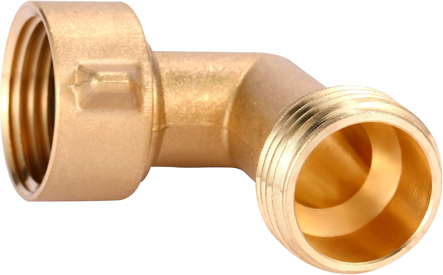2 Pack Garden Hose Elbow Connector 90 Degree, 3/4" Heavy Duty Brass Adapter With 4 O-rings, Solid Brass Garden Hose Elbow