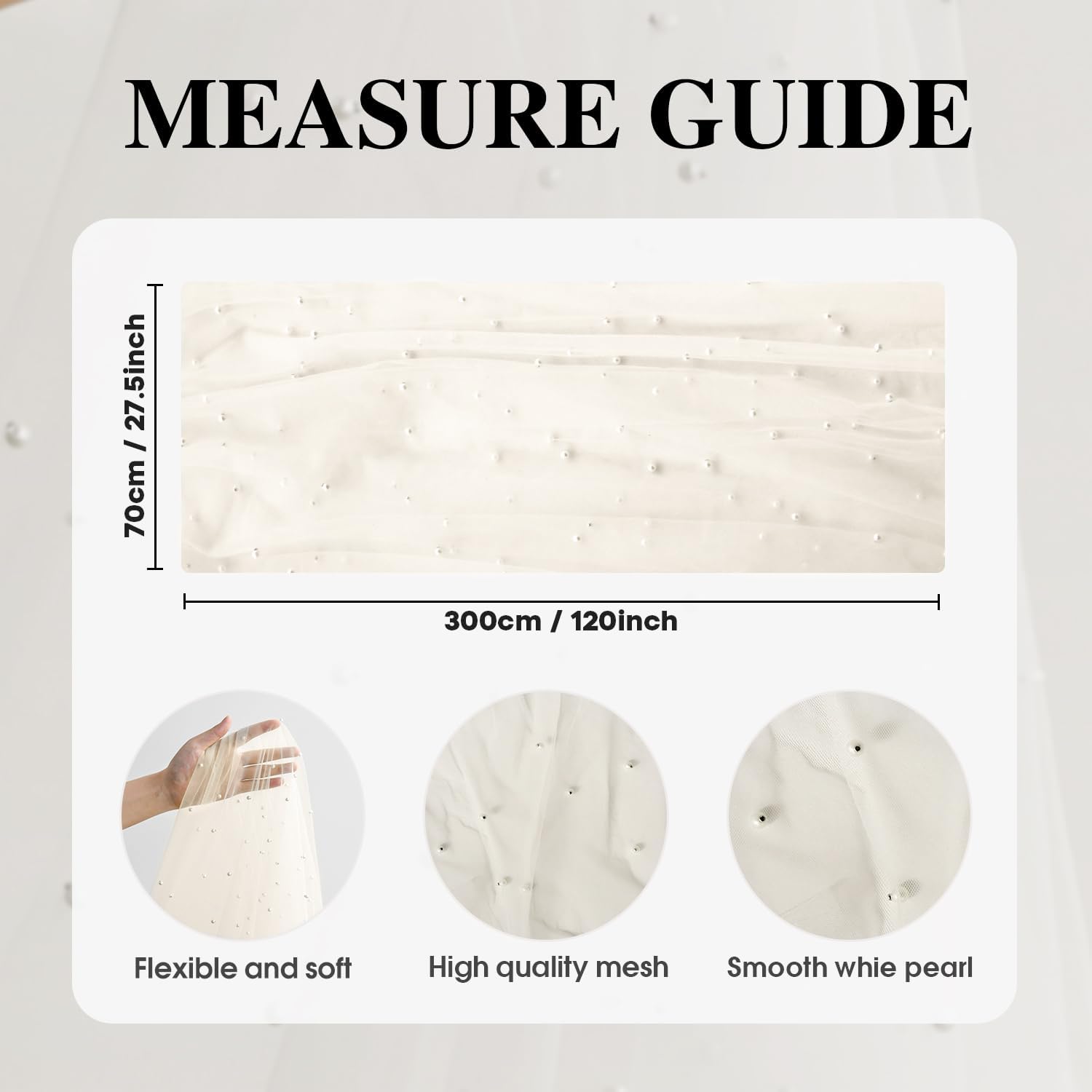 Pearl Beige Gauze Table Runner 120 Inch 10FT, Seasonal Sheer Dining Holiday Wedding Birthday Baby Shower Table Decor for Home Party
