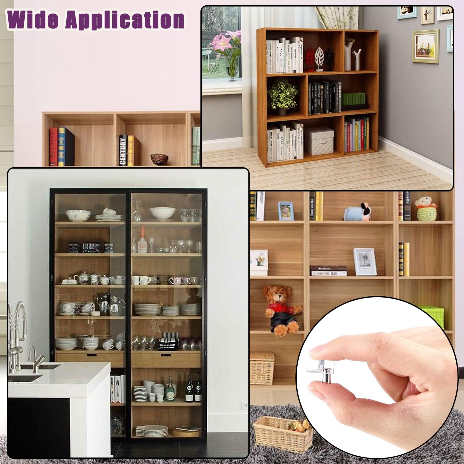 5 Millimeters Shelf Support Peg，Support Cabinet Shelf Pins，Clear Plastic Replacement Peg Cabinet Shelf Supports Pins for Kitchen Furniture Book Shelves Shelf Holder Locking Pins 20 Pieces