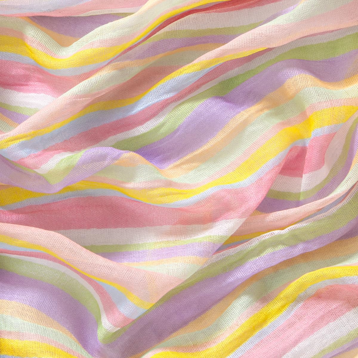 Easter Spring Table Runner Pastel Stripe Floral Cheesecloth Gauze 120 Inch Rustic Boho Cheese Cloth Runner for Wedding Party Baby Bridal Shower Decoration Holiday Home Decorations