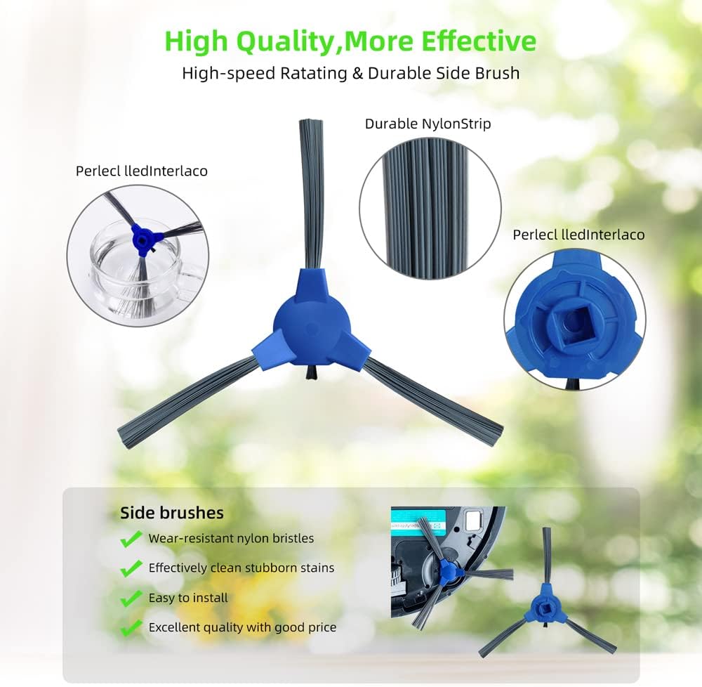 Replacement Parts for eufy robovac 11S, 12, 15T, 15C, 25C, 30, 30C, 35C Slim Carpet Robotic Vacuum Cleaner Hepa Filter Pre-filter Roller Brush Spin Side Brushes Attachment with Pre-Filter