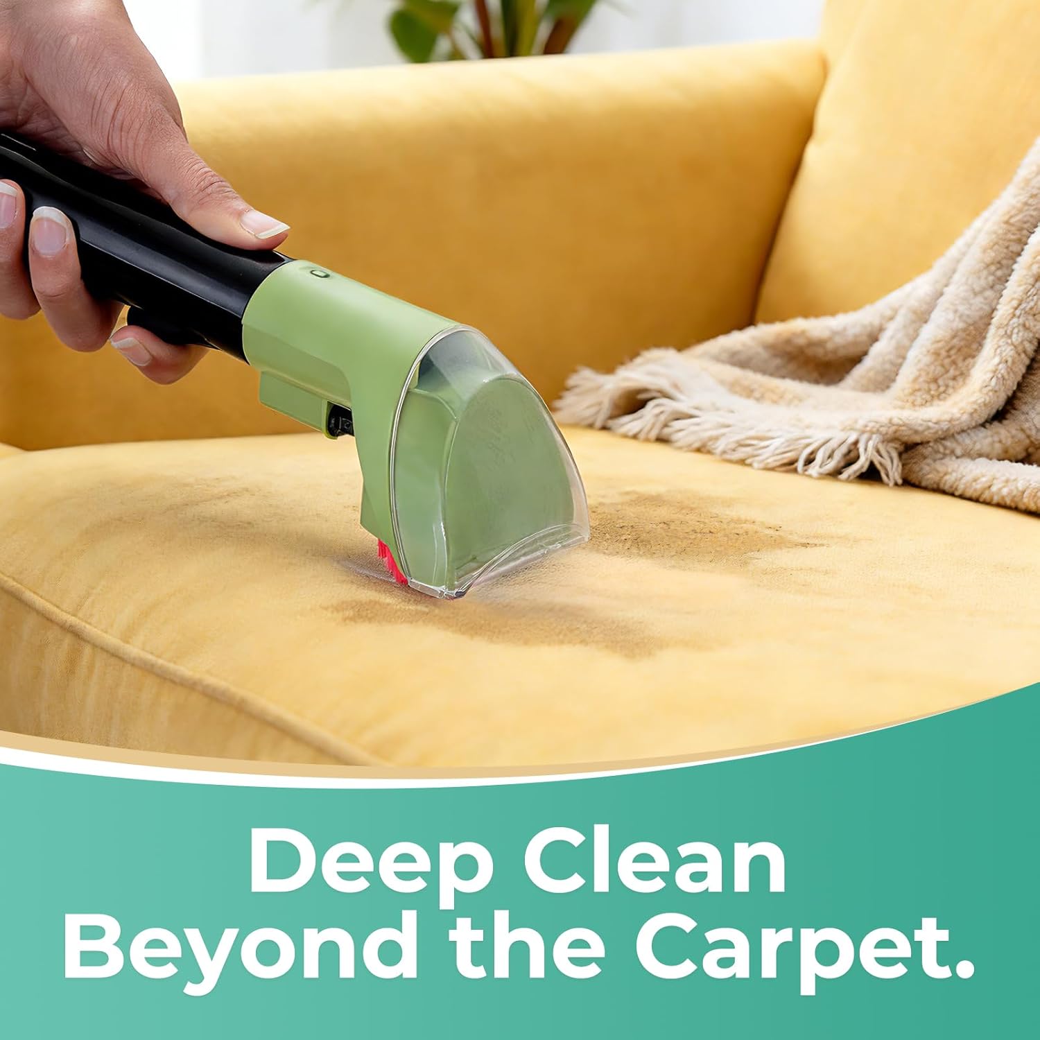 Replacement 3" Tough Stain Brush Tool Compatible with Bissell Little Green Upright & Portable Carpet Cleaners for 1400B, 2513, 3353, 1425, 1400W, 1844, 2290A Series, Green,1 Brush Nozzle Head
