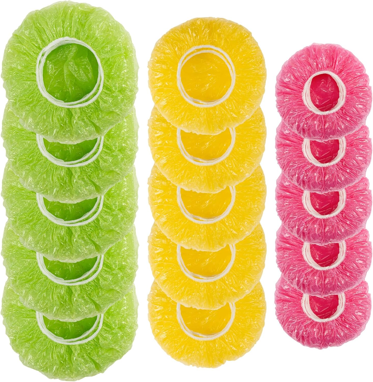 60Pcs Bowl Covers Reusable - Plastic Bowl Cover Elastic Fresh Keeping Bags Wrap Reusable Plastic Stretch Elastic Food Storage Covers Sourdough Baking Bread Proofing Rising 3 Sizes