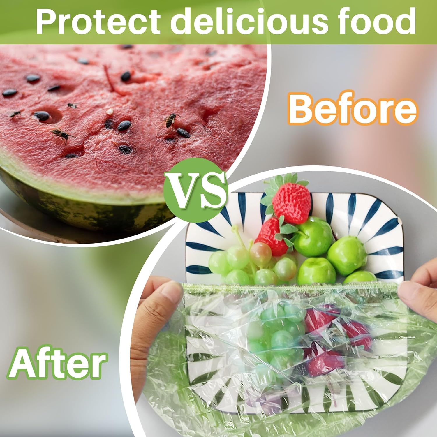 60Pcs Bowl Covers Reusable - Plastic Bowl Cover Elastic Fresh Keeping Bags Wrap Reusable Plastic Stretch Elastic Food Storage Covers Sourdough Baking Bread Proofing Rising 3 Sizes