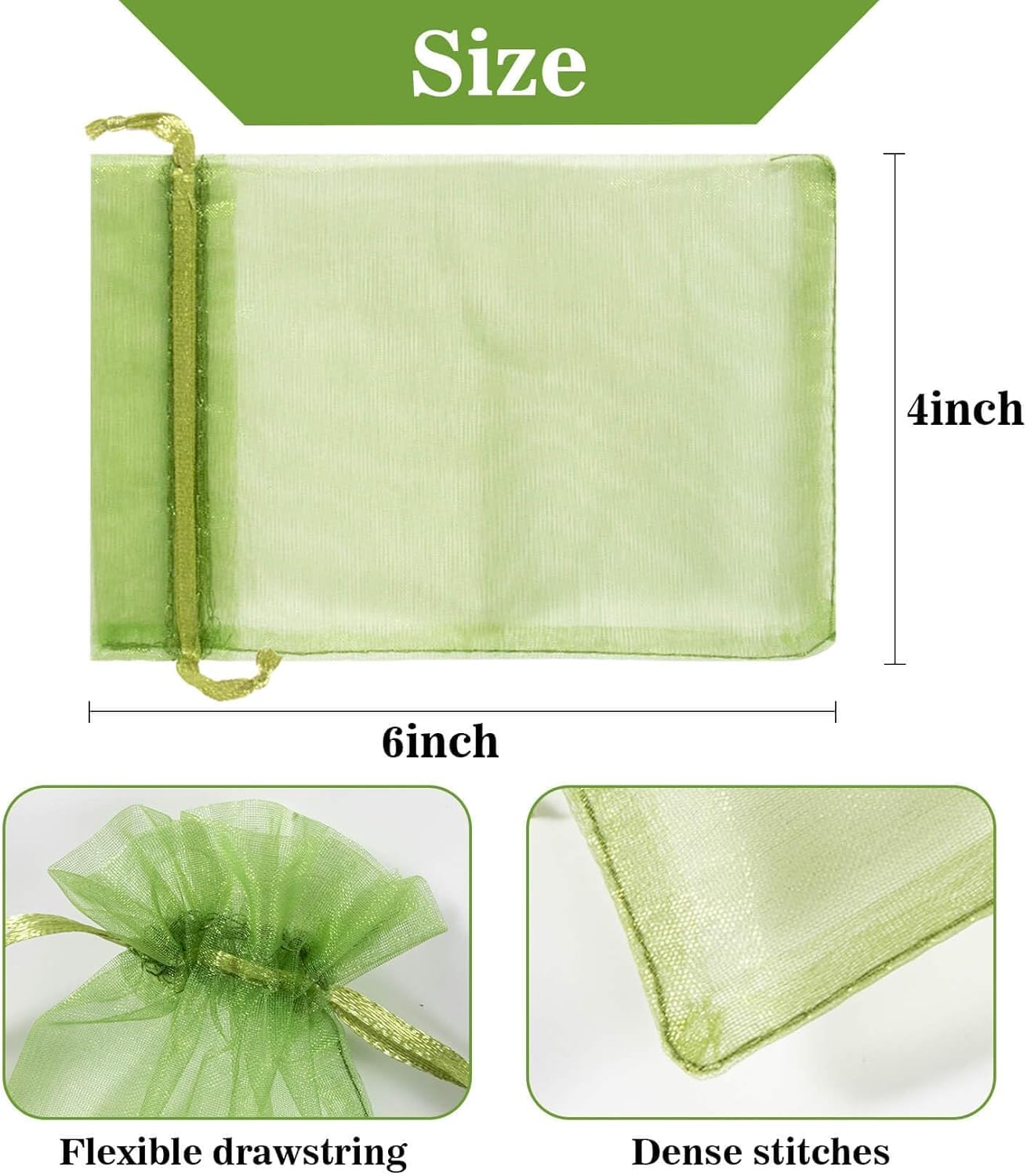120PCS Organza Bags 4''x6'' - Muticolor Small Sachet Jewelry Gift Favor Bags Drawstring Mesh Bags Gifts Valentines Wedding Eid Mubarak Halloween Eve Christmas New Year Party Candy Fruit Wrap Bulk