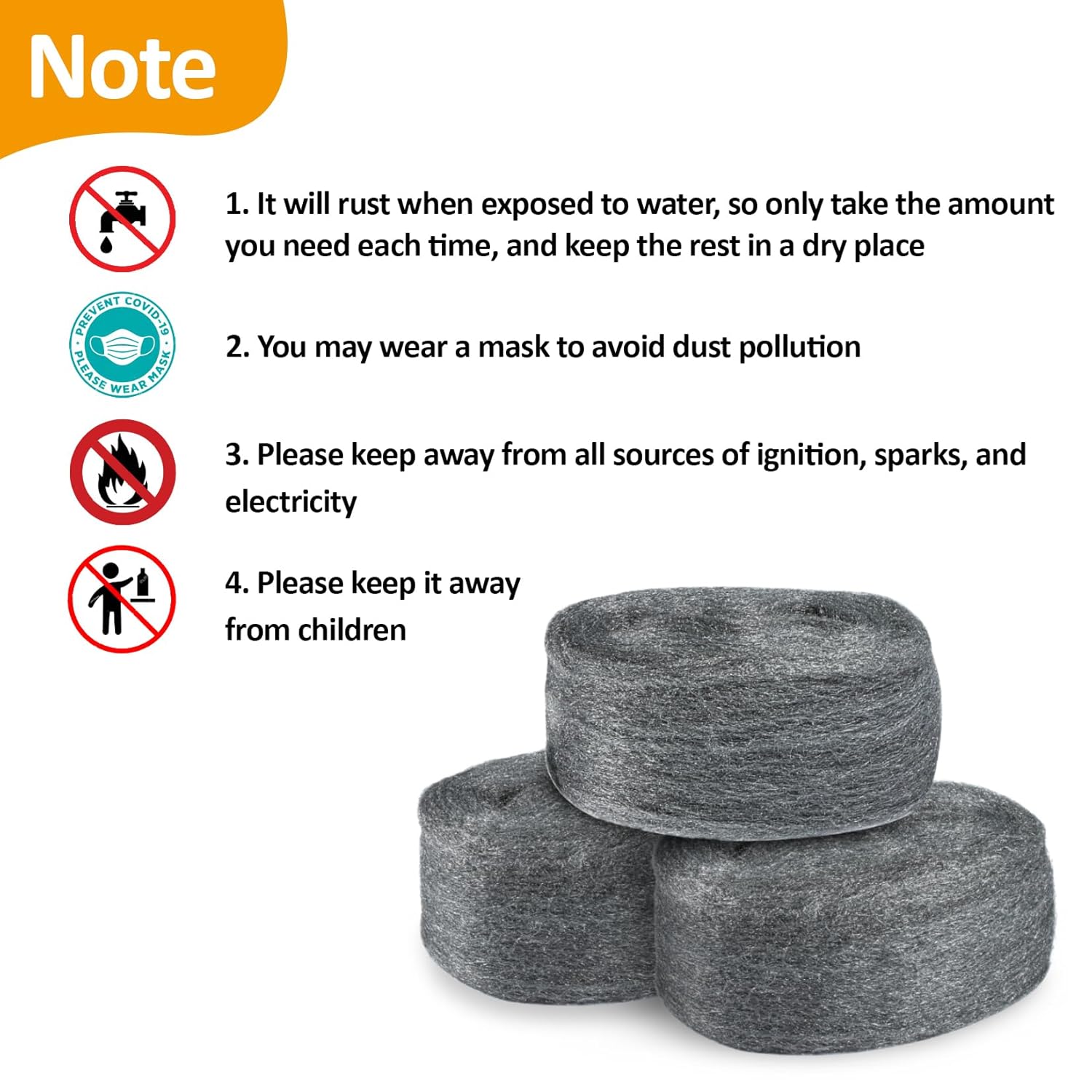 Steel Wool 0000 15oz 30ft - 0000 Steel Wool for Glass Fine Steel Pads for Chrome or Wood Polishing Weep Hole Covers for Brick Walls Fill Fabric l Fabric Pad Mice Control