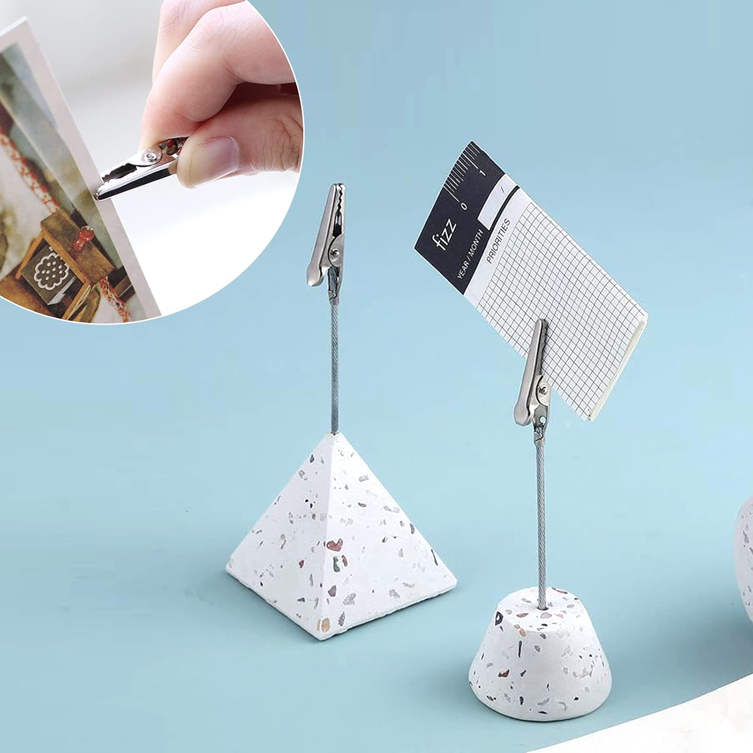 40 PCS l Wire Long-Tailed Alligator Clamp Photo Clip Holder - Alligator Clips for Crafts, DIY Card, Photo, Memo Holder 6inch/150mm