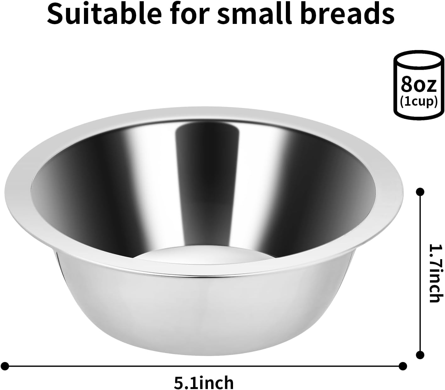 2PCS Kennel Water Bowl Hanging,Stainless Steel Puppy Bowls for Small Dog Cage,Kennel, Crate, Catio Accessories,Dog Crate Water Bowl Dish Feeder Food Holder No Spill 8oz/1cup