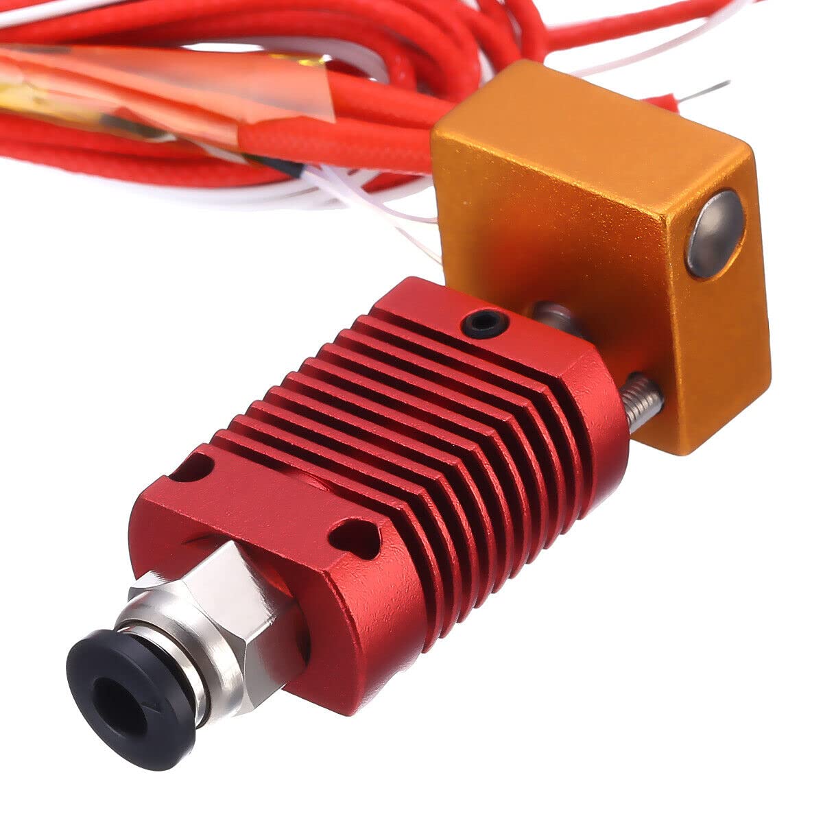 Extruder Heater Hot End Kit, Assembled MK8 Extruder Hot end Kit with 0.4mm Nozzle Silicon Sock Compatible with Creality Ender 3, Ender 3 Pro, Ender 3 V2