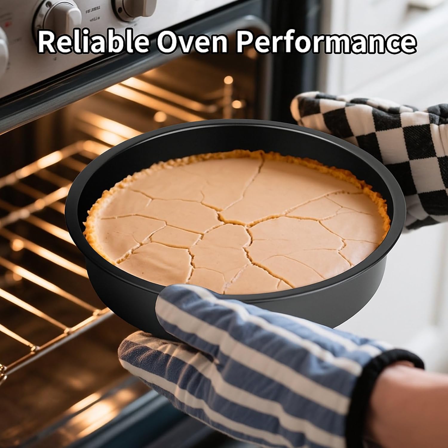 8” Round Cake Pans - 3PCS Nonstick Round Baking Cake Pan, Mold,Dish, Flan, Tin, Carbon Steel Baking Set, Essential Bakeware