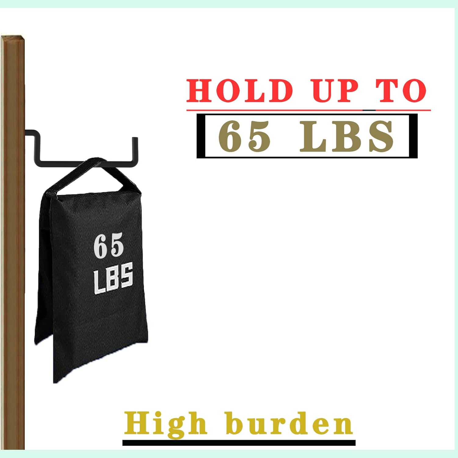 4 Pack Ladder Hooks-Bike Hooks Black Ladder Hanger for Ladder, Bike, Folding Chair, Cord, Hose, Wheelbarrow, Ideal Tool Organizer for Garage Wall Storage