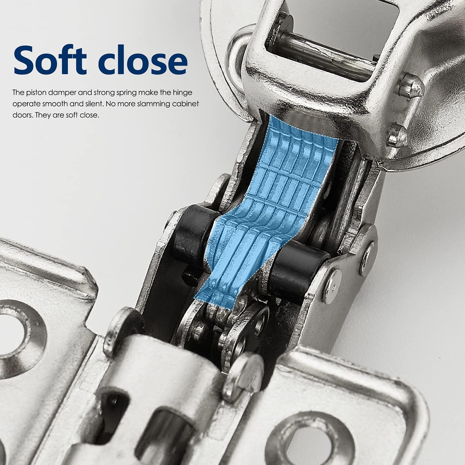10 Pack 5 Pairs European Kitchen Cabinet Hinges Soft Close Full Overlay Cabinet Door Hinges Heavy-Duty Frameless Adjustable Concealed Cabinet Cup Hinge