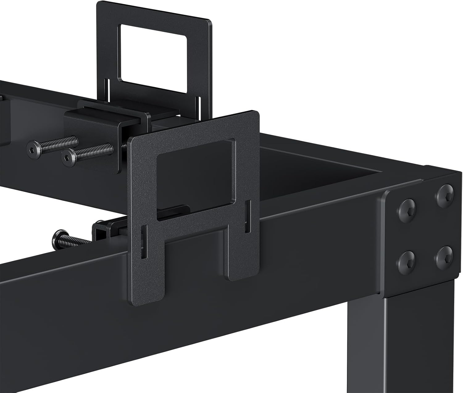 Non Slip Mattress Gaskets for Metal Bed Frame, Mattress Holder in Place Gripper, Adjustable Mattress Retainer Bar, Keep Mattress from Sliding Gripper, 4 PCS, Black