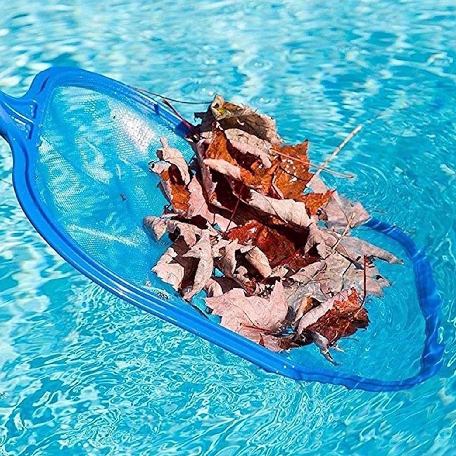 Swimming Pool Cleaner Supplies/Professional Heavy Duty Pool Leaf Rake Fine Mesh Frame Net/Cleaning Leaf Skim Net 17.5x11.8in