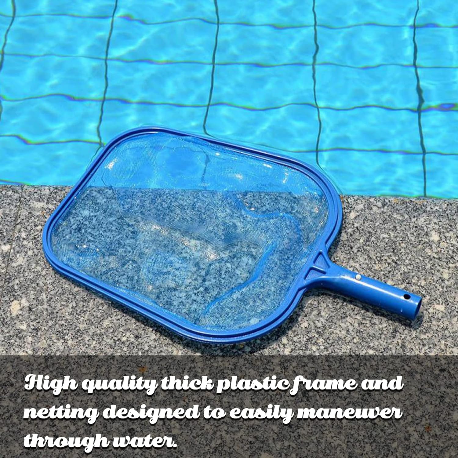 Swimming Pool Cleaner Supplies/Professional Heavy Duty Pool Leaf Rake Fine Mesh Frame Net/Cleaning Leaf Skim Net 17.5x11.8in