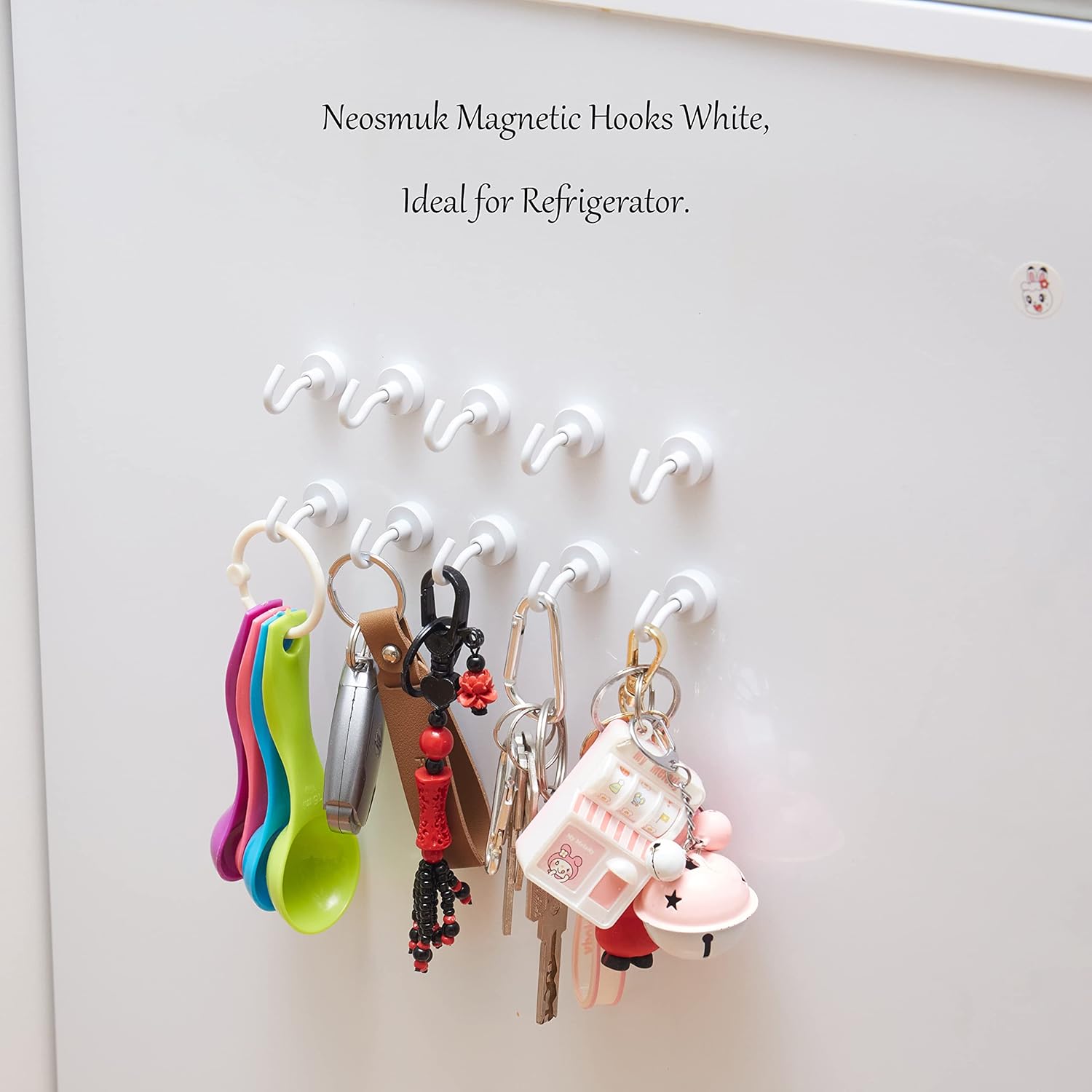 Magnetic Hooks, Cruise Ship Essentials, 30lb+ Heavy Duty Magnetic Hooks for Cruise Cabins, Refrigerator, Grill, Hanging, and Travel | Extra Strong Must-Haves Magnet Hook White,Pack of 12