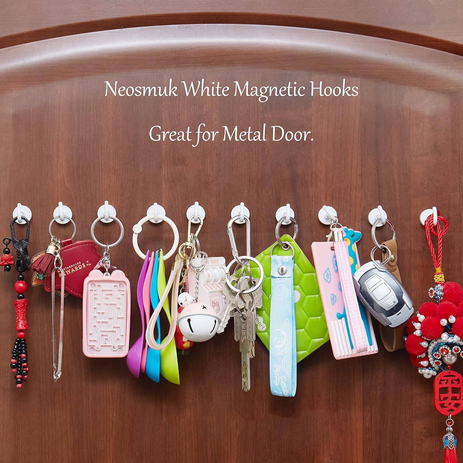 Magnetic Hooks, Cruise Ship Essentials, 30lb+ Heavy Duty Magnetic Hooks for Cruise Cabins, Refrigerator, Grill, Hanging, and Travel | Extra Strong Must-Haves Magnet Hook White,Pack of 12