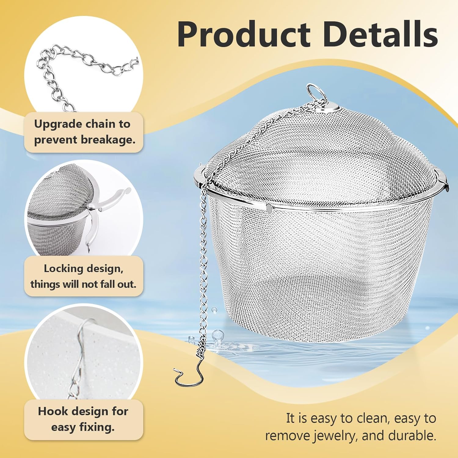 Ultrasonic Cleaner Basket, Stainless Steel Basket for Ultrasonic Jewelry Cleaner, Jewelry Steam Cleaner Basket Small Parts Washing Basket for Jewelry, Watch Parts