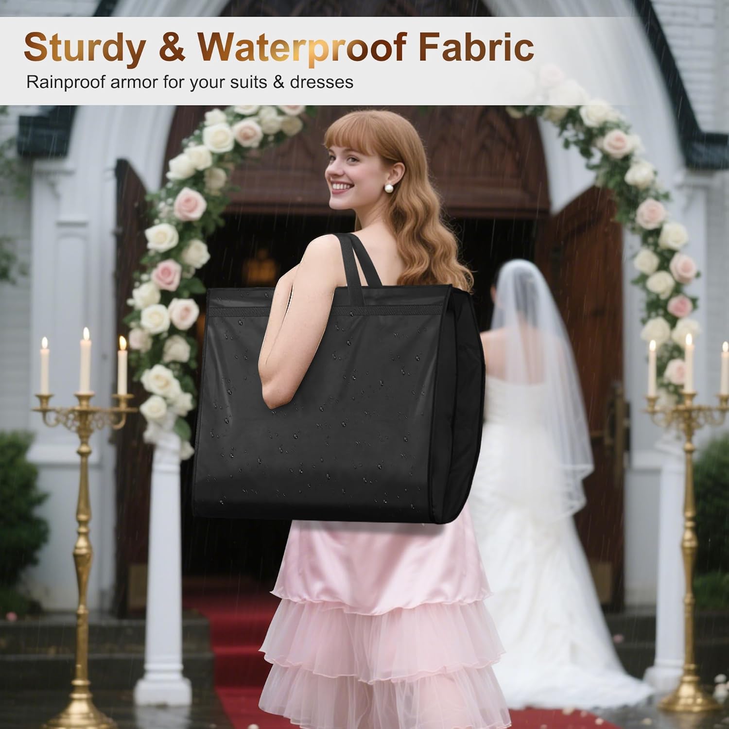 65" Long Garment Bags for Travel for Women 4" Gusseted Dress Bags for Gowns Waterproof Dress Protector Bag for Closet Storage Clothing Covers for Hanging Clothes Wedding Dresses Storage