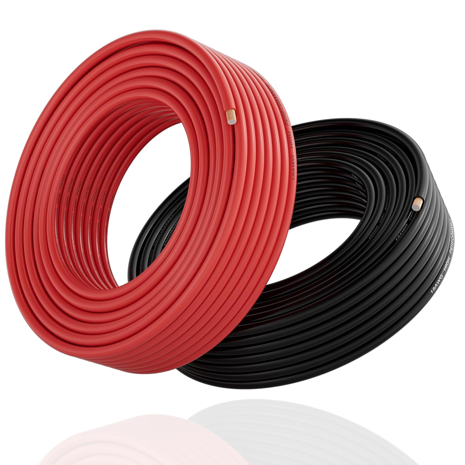 12 Gauge Wire 2-Pack Red/Black Each 25 FT , 12AWG CCA, Low Voltage Automotive Primary Harness Wire for Battery, Car Audio, Remote Trailer, Security Alarm, Hook Up Electrical Wires for DIY DC