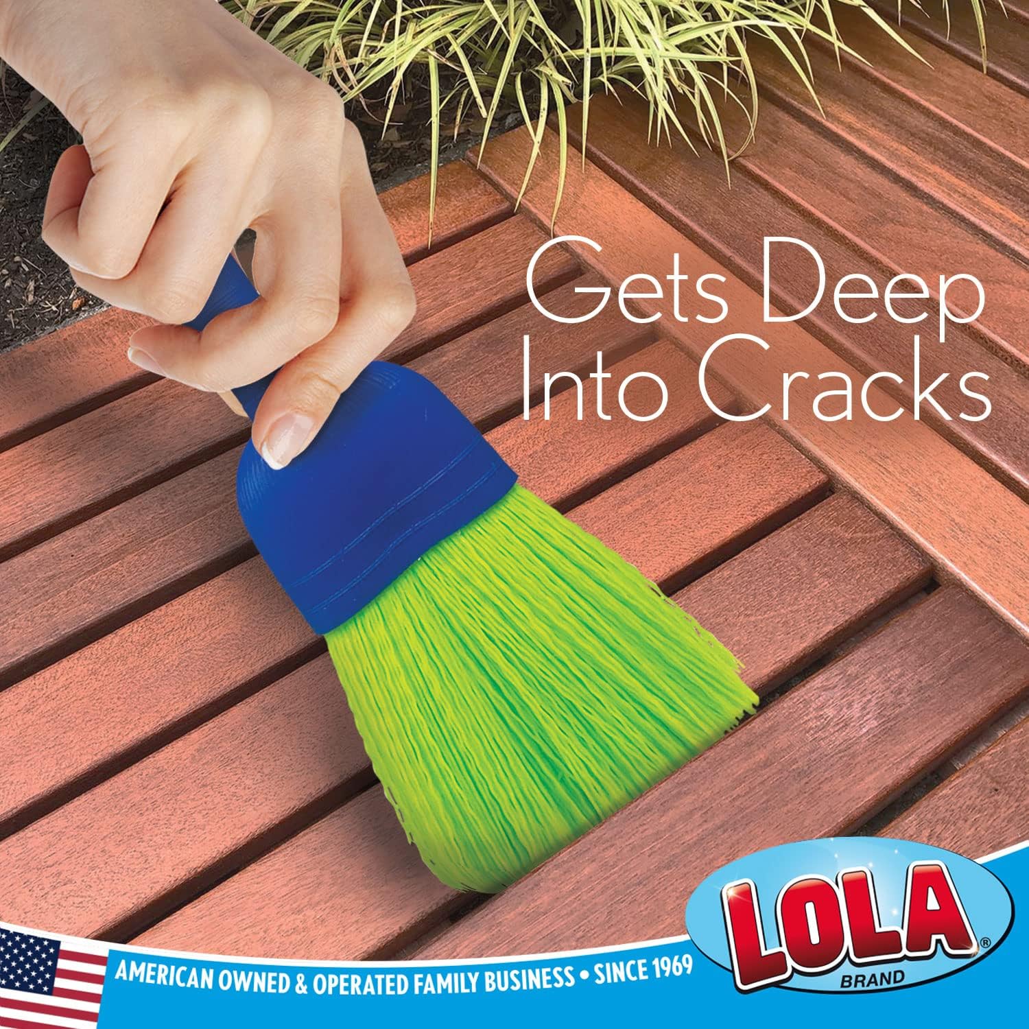 Whisk Broom, Hand Brush, Durable Bristles, Whisks Away Dirt & Debris, Compact, Hang Hole for Easy Storage, Indoor/Outdoor, 1 Pack