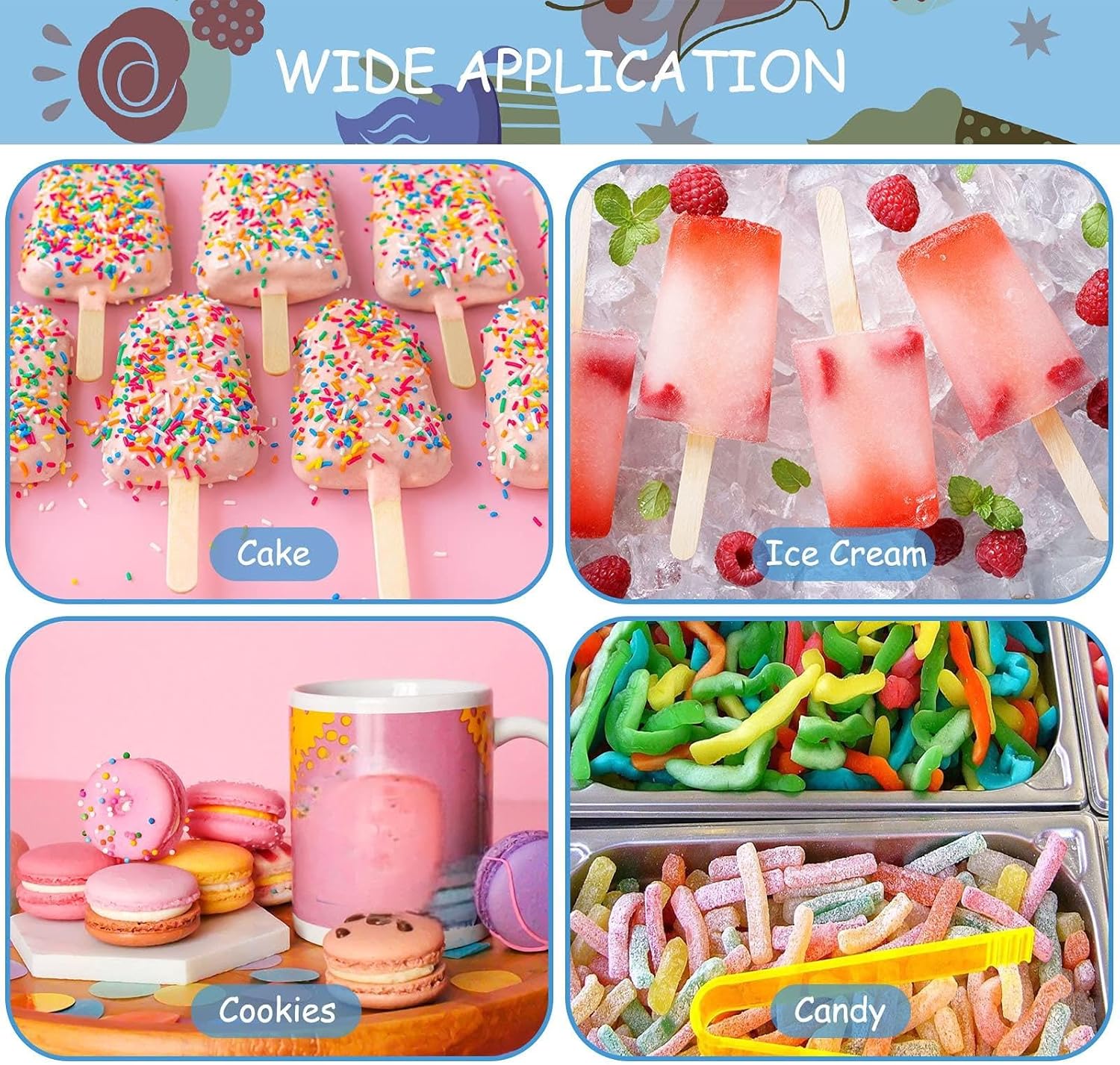 50 Pcs Ice Cream Cakesicle Boxes Set Include 25 Clear Pet Cake Boxes Plastic Candy Gift Bags and 25 Wooden Sticks Treat Boxes for DIY Baking Wedding Baby Shower Birthday Party
