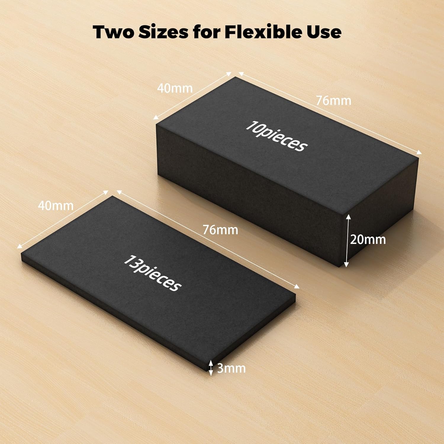 Furniture Wall Protectors, 23Pcs EVA Foam Headboard Stoppers for Wall, Bed Stoppers for Headboard, 10Pcs 20mm Thick +13Pcs 3mm Thick Couch Wall Protector, Black Headboard Bumper