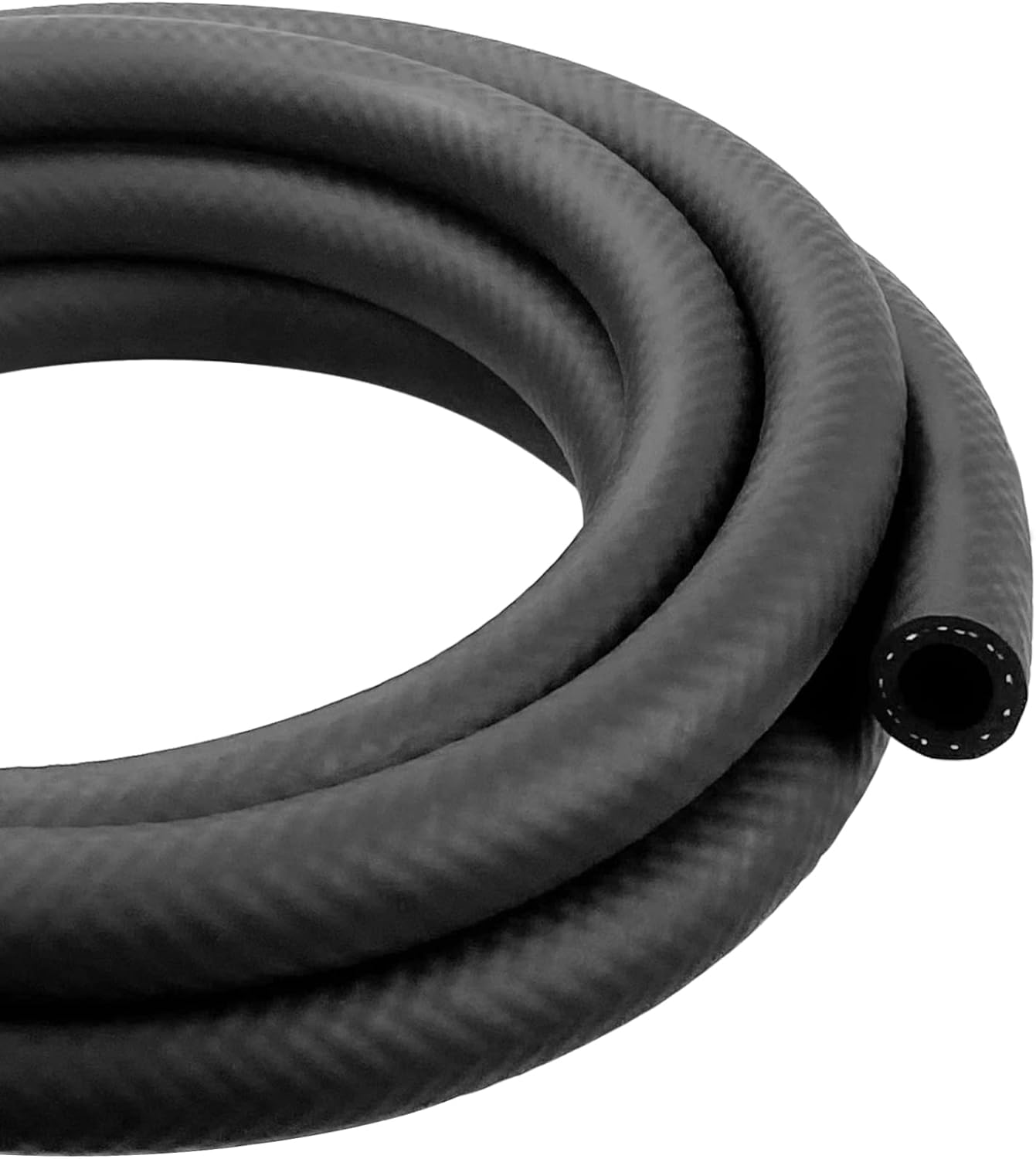 1/4 Inch ID NBR Rubber Hose, 10 Feet Fuel Hose Line Transfer Hose for Small Engine Black